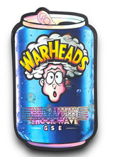 Load image into Gallery viewer, Warheads Blue Raspberry Shock Wave GSE Mylar Bags 3.5g Holographic