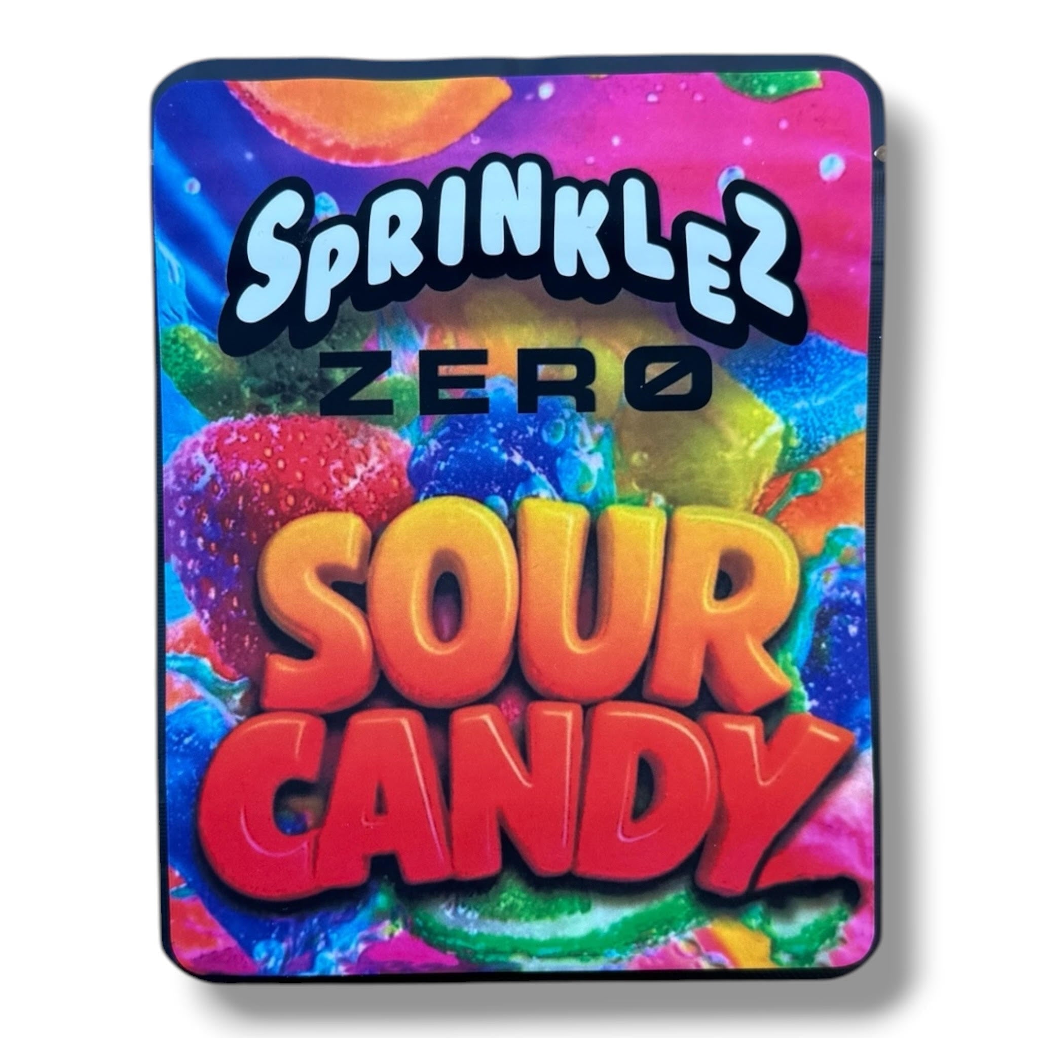 Sprinklez Zero Sour Candy 3.5G Mylar sticker Bags -With stickers
