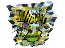 Load image into Gallery viewer, Lil Baby WHAM Gold 2023 Edition Cut Out Mylar Bags 3.5g Die Cut Holographic - Black Unicorn Hub