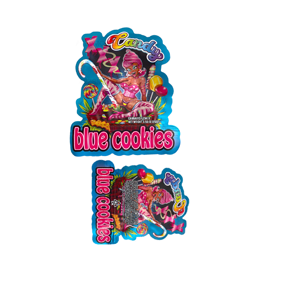 Cookies Blue Window Mylar Bags 3.5 Grams Smell Proof Resealable Bags w/  Holographic Authenticity Stickers – Mylar Bags By Black Unicorn Hub