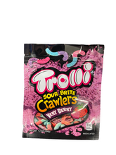 Load image into Gallery viewer, Trolli Sour Brite Crawlers Very Berry 600mg Mylar bags packaging only 3x3
