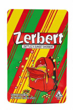 Load image into Gallery viewer, Zerbert Mylar Bags 3.5g SMELL PROOF RESEALABLE ZERBERT BAGS W/ TAMPER STICKER