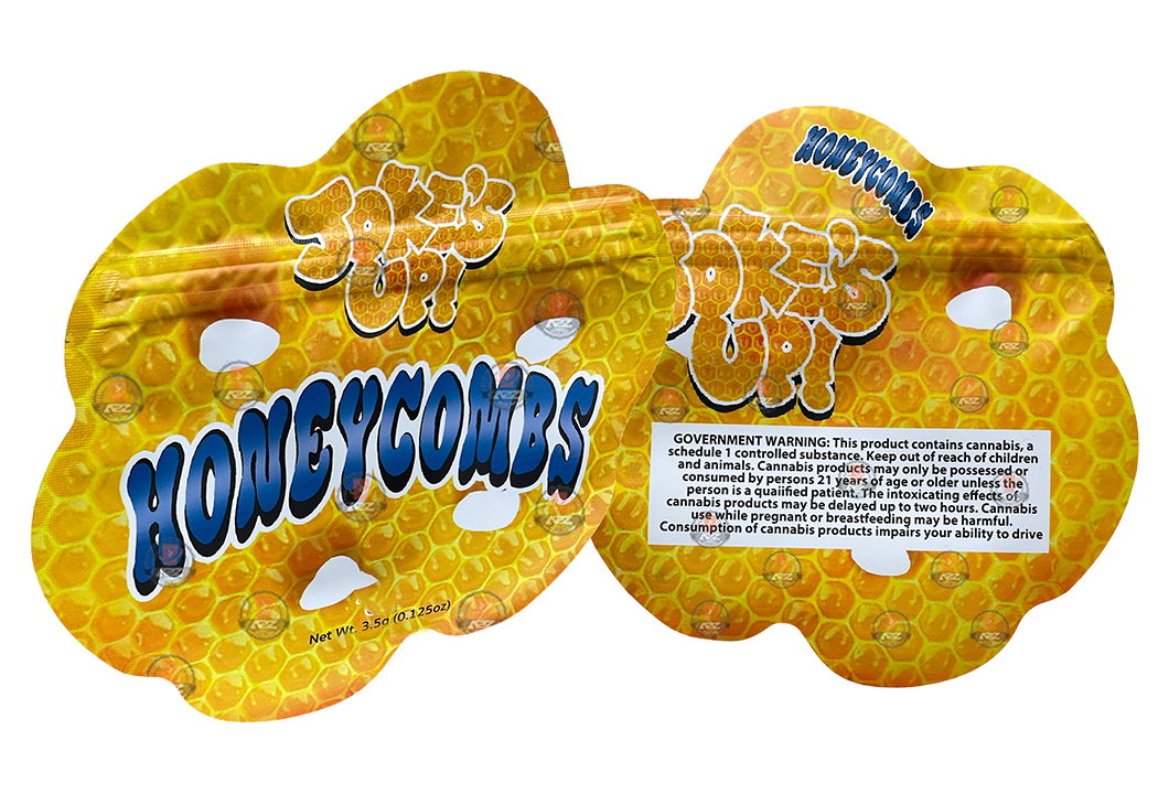 Honeycombs Mylar bag 3.5g cut out Empty Packaging Jokes UP