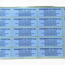 Load image into Gallery viewer, Sprinklez Strawberry Ice Cream 3.5G Mylar sticker Bags -With stickers and label
