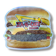 Load image into Gallery viewer, ZA-N-OUT Burger Mylar Bags with Boxes 3.5g Box Packaging
