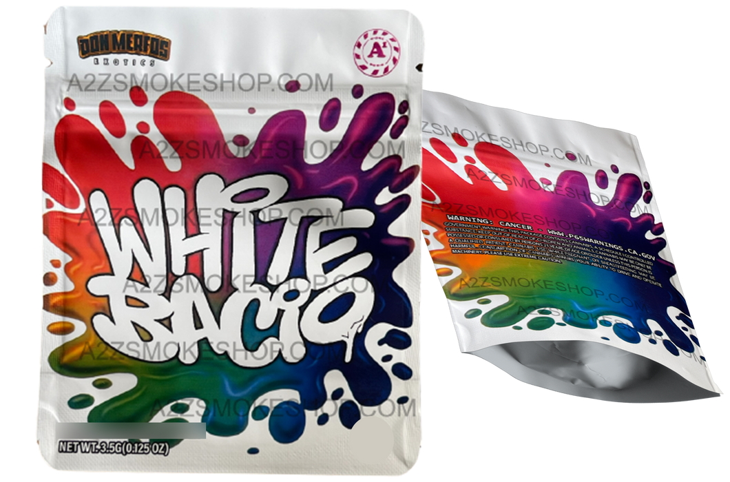 Don Merfos White Bacio bag  3.5g Mylar bag  Packaging Only
