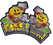 Load image into Gallery viewer, Pacc&#39;s Personal Cut Out Mylar Bags 3.5g Pac man
