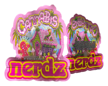 Load image into Gallery viewer, Cannabis Nerdz Cut Out Mylar Bags 3.5g Die cut Nerds

