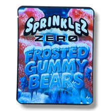 Load image into Gallery viewer, Sprinklez Zero Frosted Gummy Bears 3.5G Mylar sticker Bags -With stickers and label
