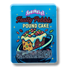 Load image into Gallery viewer, Sprinklez Fruity P Pound Cake 3.5G Mylar sticker Bags -With stickers and label
