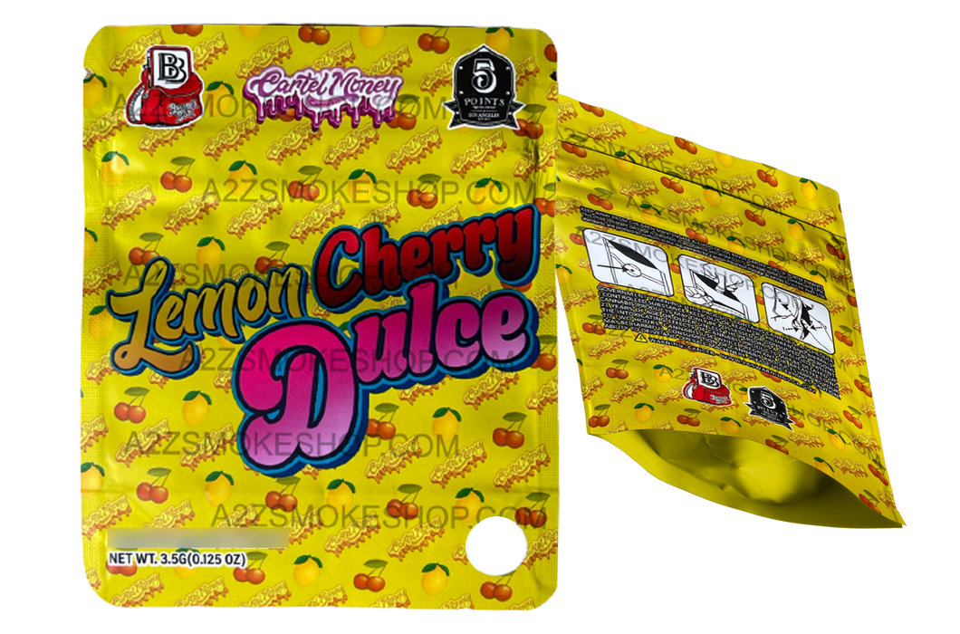 Backpack Boyz Lemon Cherry Dulce Mylar Bags 3.5g