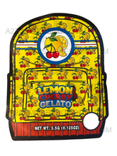 Load image into Gallery viewer, Backpack Boyz Lemon Cherry Gelato cut out Mylar zip lock bag 3.5G

