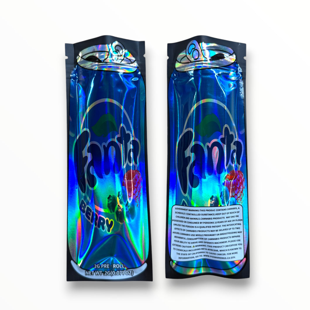 Fanta Berry 2 Gram Pre Roll Packaging Net Wt. 2g(0.071oz) Holographic