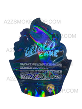 Load image into Gallery viewer, Black Unicorn Gelato Cake cut out Holographic Mylar bag 3.5g

