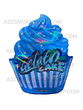 Load image into Gallery viewer, Black Unicorn Gelato Cake cut out Holographic Mylar bag 3.5g
