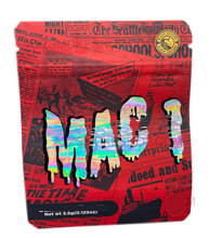 Load image into Gallery viewer, Black Unicorn -Mac 1 Holographic Mylar bag 3.5g  For Flower
