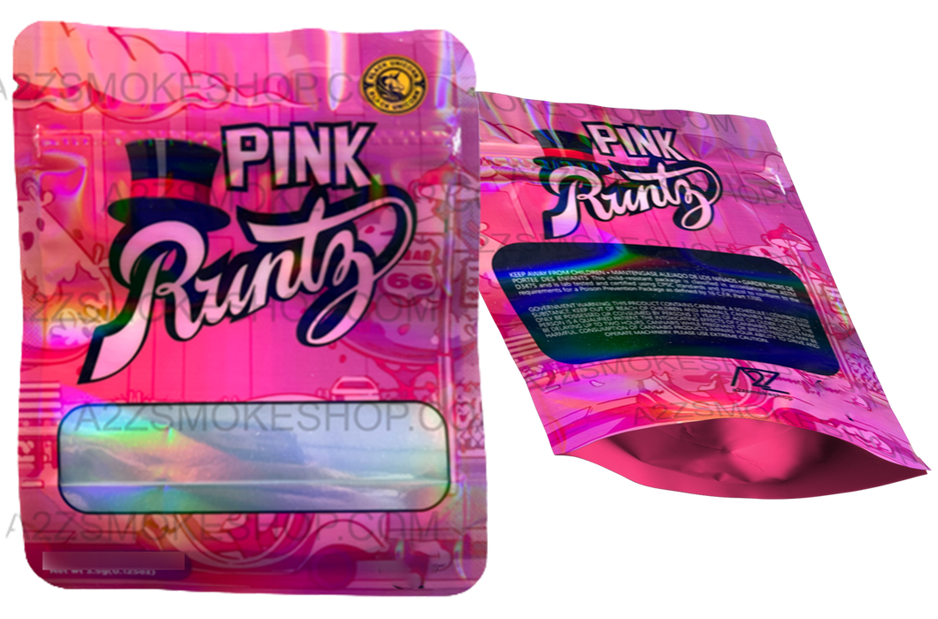 Black Unicorn Pink Runtz Holographic Mylar bag 3.5g