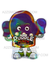 Load image into Gallery viewer, Black Unicorn Purple Punch cut out Holographic Mylar bag 3.5g
