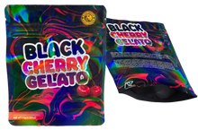 Load image into Gallery viewer, Black Unicorn-Black Cherry Gelato Holographic Mylar bag 3.5g
