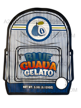 Load image into Gallery viewer, Backpack Boyz Blue Guava Gelato cut out Mylar zip lock bag 3.5G

