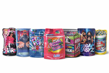 Load image into Gallery viewer, 50 Different Designs 3.5g Mylar Bags – One of Each Design – Assorted Smell Proof Foil Bags – Variety Pack
