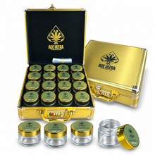 Load image into Gallery viewer, Ace Ultra Premium 1 Oz Jars with Gold Locking Display Case – 16-Count Variety Pack – Packaging Only
