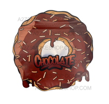 Load image into Gallery viewer, Chocolate Donut cut out Mylar zip lock bag 3.5G
