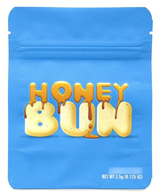 Load image into Gallery viewer, Cookies Honey Bun Mylar Bags 3.5 Grams Smell Proof Resealable Bags w/ Holographic Authenticity Stickers

