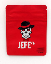 Load image into Gallery viewer, Cookies Jefe OG Mylar Bags 3.5 Grams Smell Proof Resealable Bags w/ Holographic Authenticity Stickers
