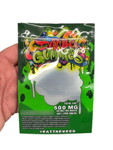 Load image into Gallery viewer, Dank Gummies 500mg  Mylar Bag Green-Packaging Only
