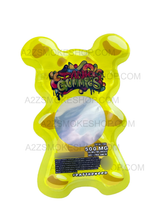 Load image into Gallery viewer, Dank Gummies Cut out 500mg  Mylar Bag with window  Yellow- Packaging Only
