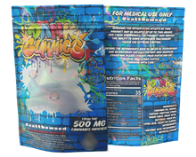 Load image into Gallery viewer, Dank Gummies 500mg  Mylar Bag  Blue - Packaging Only
