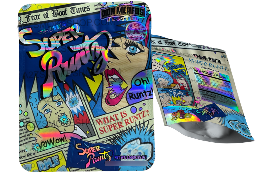 Super Runtz bag  3.5g Holographic Mylar bag Packaging Only