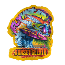 Load image into Gallery viewer, Fly Water Sunset Gelato Cut Out Mylar Bags 3.5g Die cut
