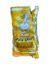 Load image into Gallery viewer, Fumi Duck Sauce cut out Mylar Bags 3.5g Die Cut Holographic Beazy Buds
