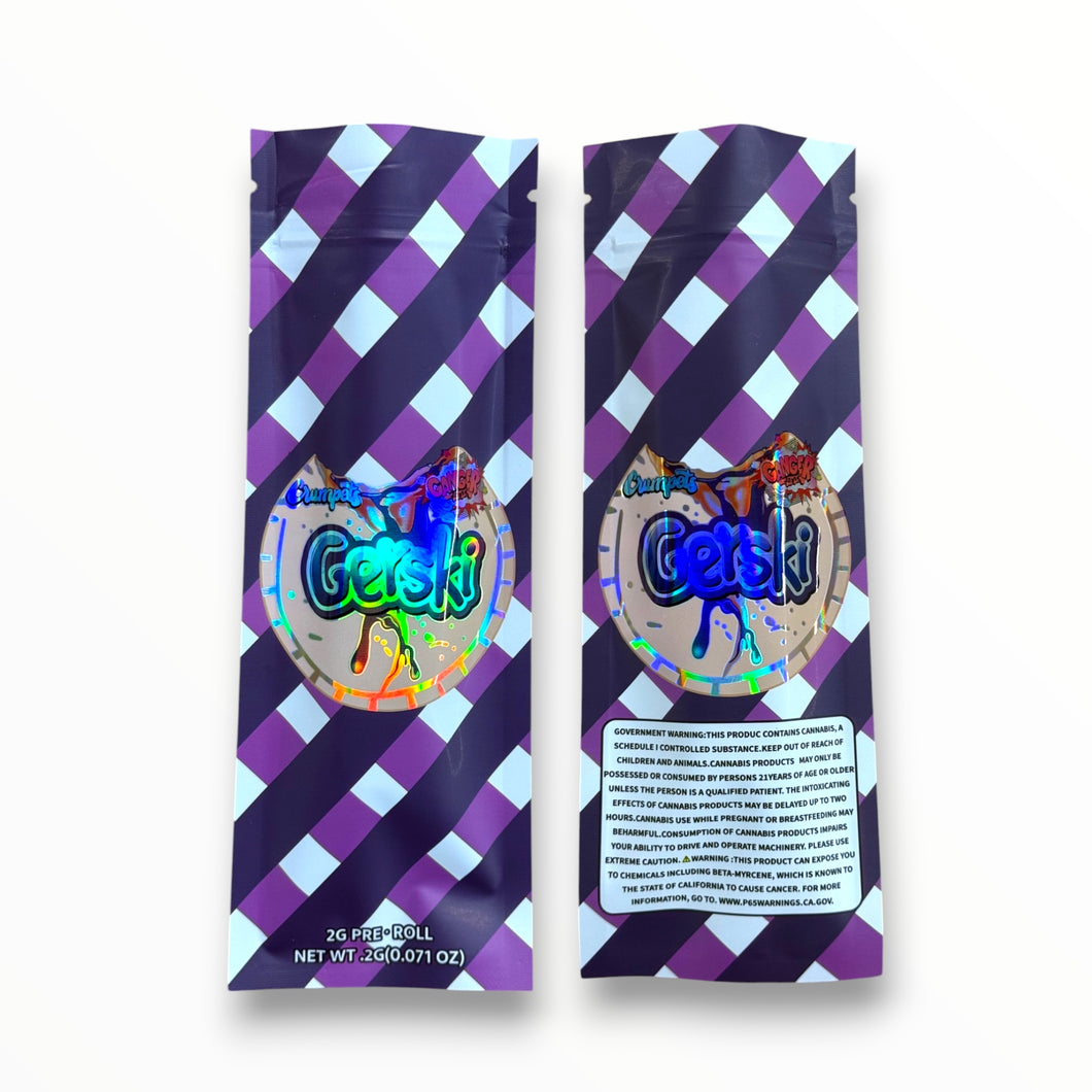 Gerski 2 Gram Pre Roll Packaging Net Wt. 2g(0.071oz) Holographic