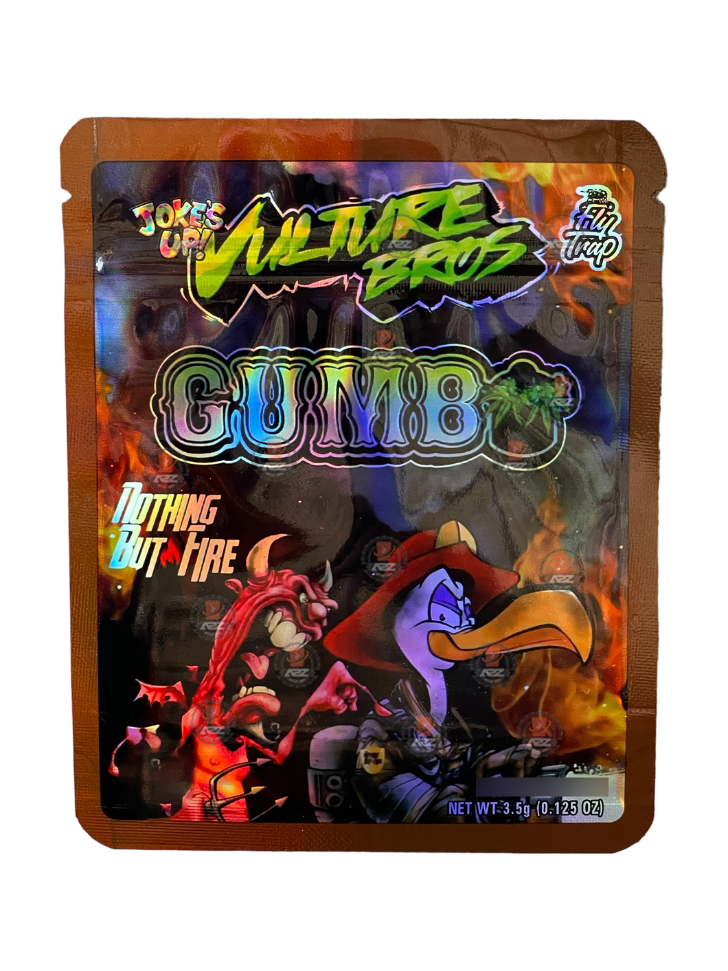 Gumbo 3.5g Mylar Bag Holographic Jokes Up Vulture Bros