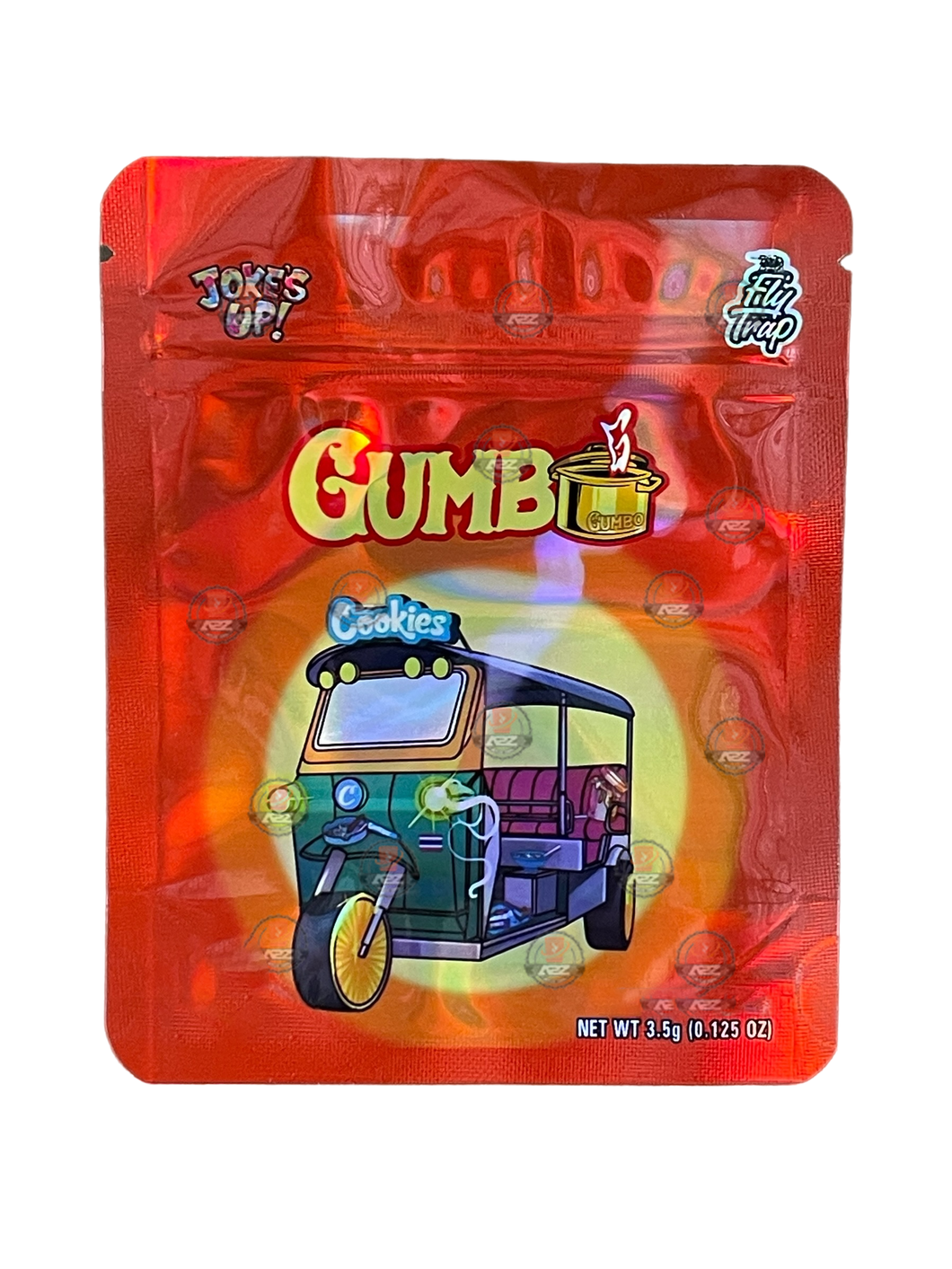 Gumbo Cookies 3.5g Mylar Bag Holographic Jokes Up