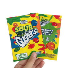 Load image into Gallery viewer, Gushers Sour Tropical Flavors 500mg Mylar bags, packaging only
