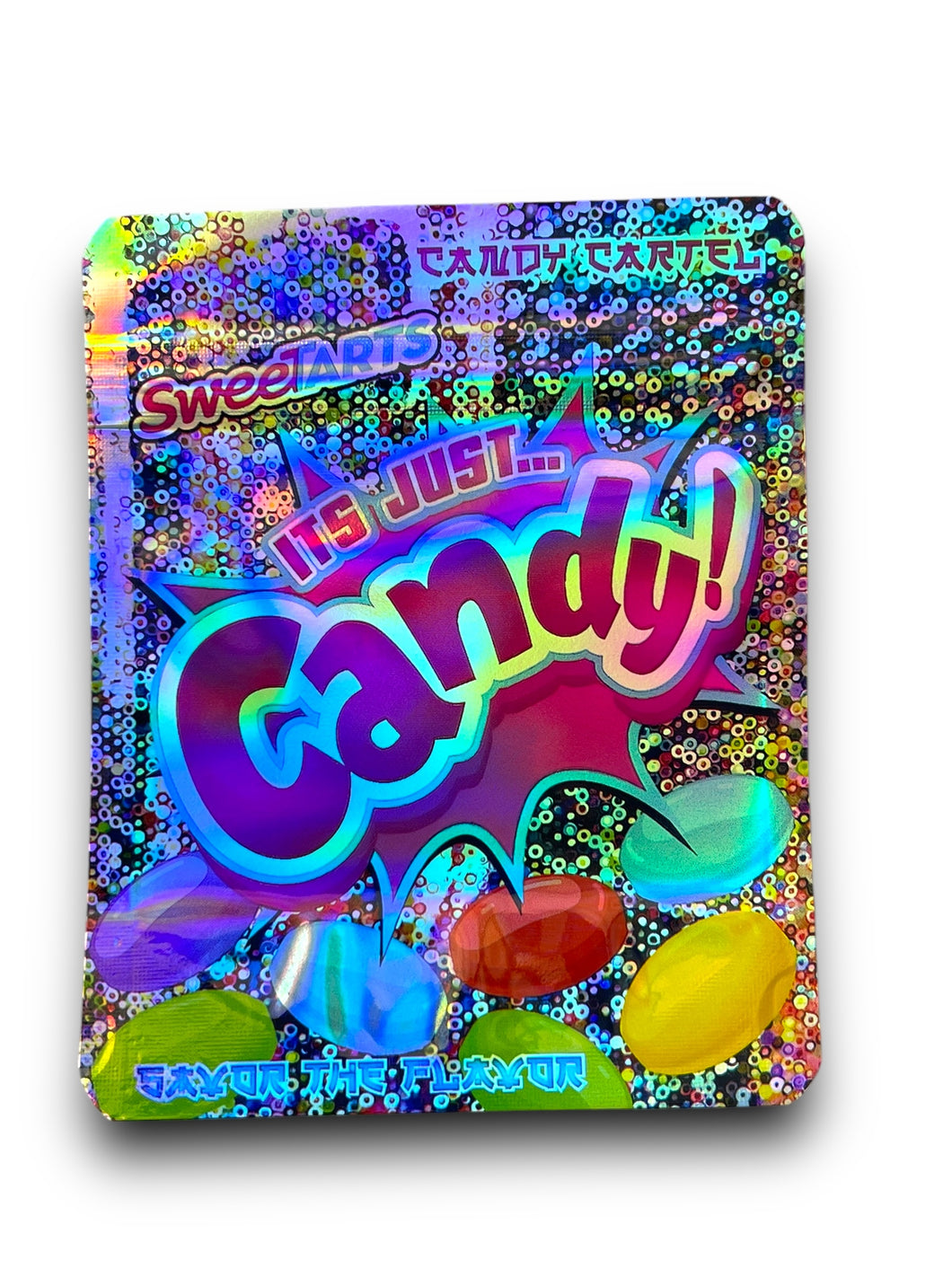 Candy Sweet Tarts Mylar Bags 3.5g Holographic Candy Cartel