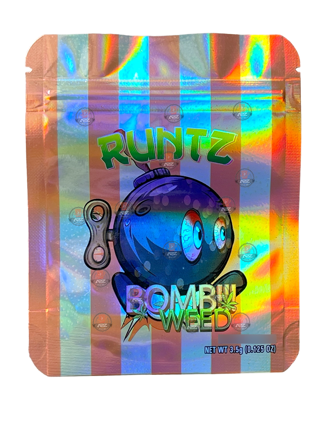 Runtz Bomb Weed 3.5g Mylar Bag Holographic