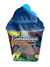 Load image into Gallery viewer, Cannatique Grape Zlurpee Mylar Bag 3.5g Holographic Cut Out
