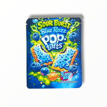 Load image into Gallery viewer, Sour Burst Blue Razz Pop Tarts 3.5g Mylar Bag- Packaging
