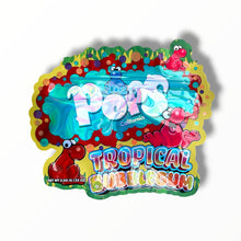 Load image into Gallery viewer, Pops Tropical Bubblegum 3.5g shape bags

