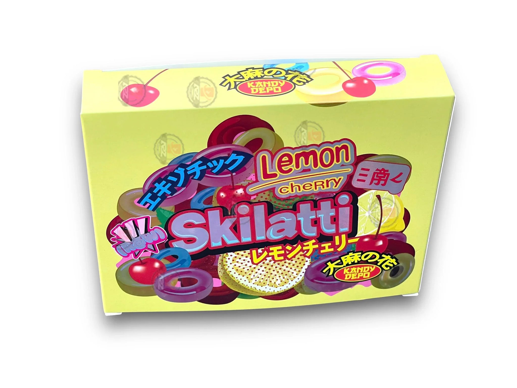 Kandy Depo Lemon Cherry Skilatti Mylar Bags with Boxes 3.5g Box