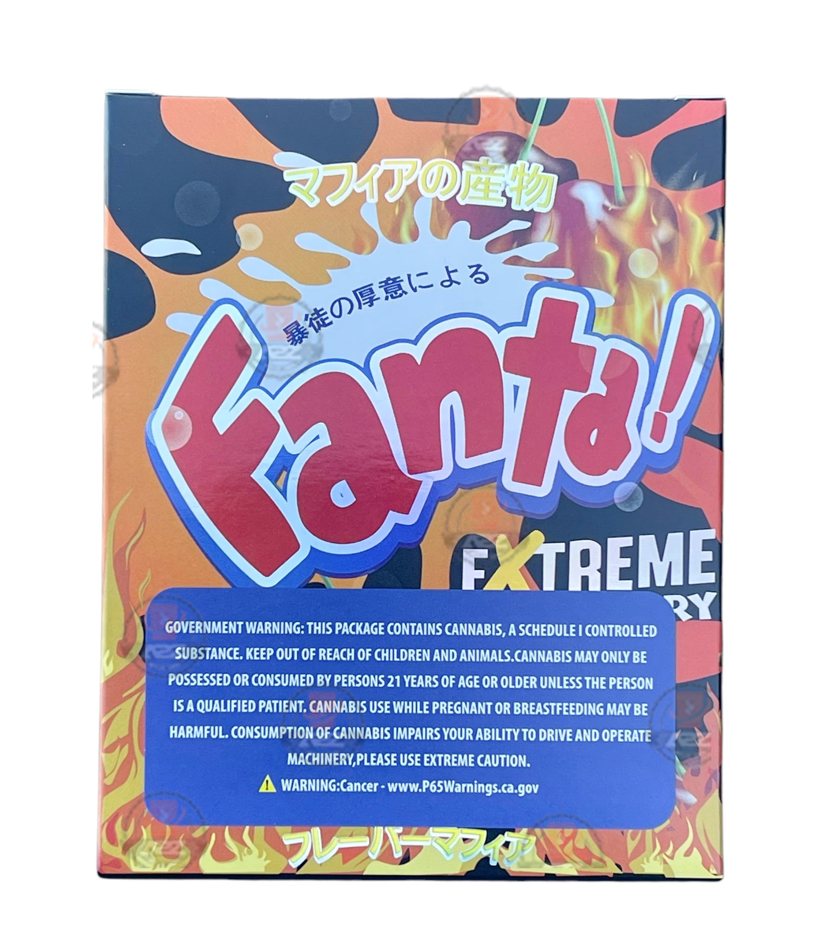 Fanta Extreme Fire Cherry Mylar Bags with Boxes 3.5g Box Packaging