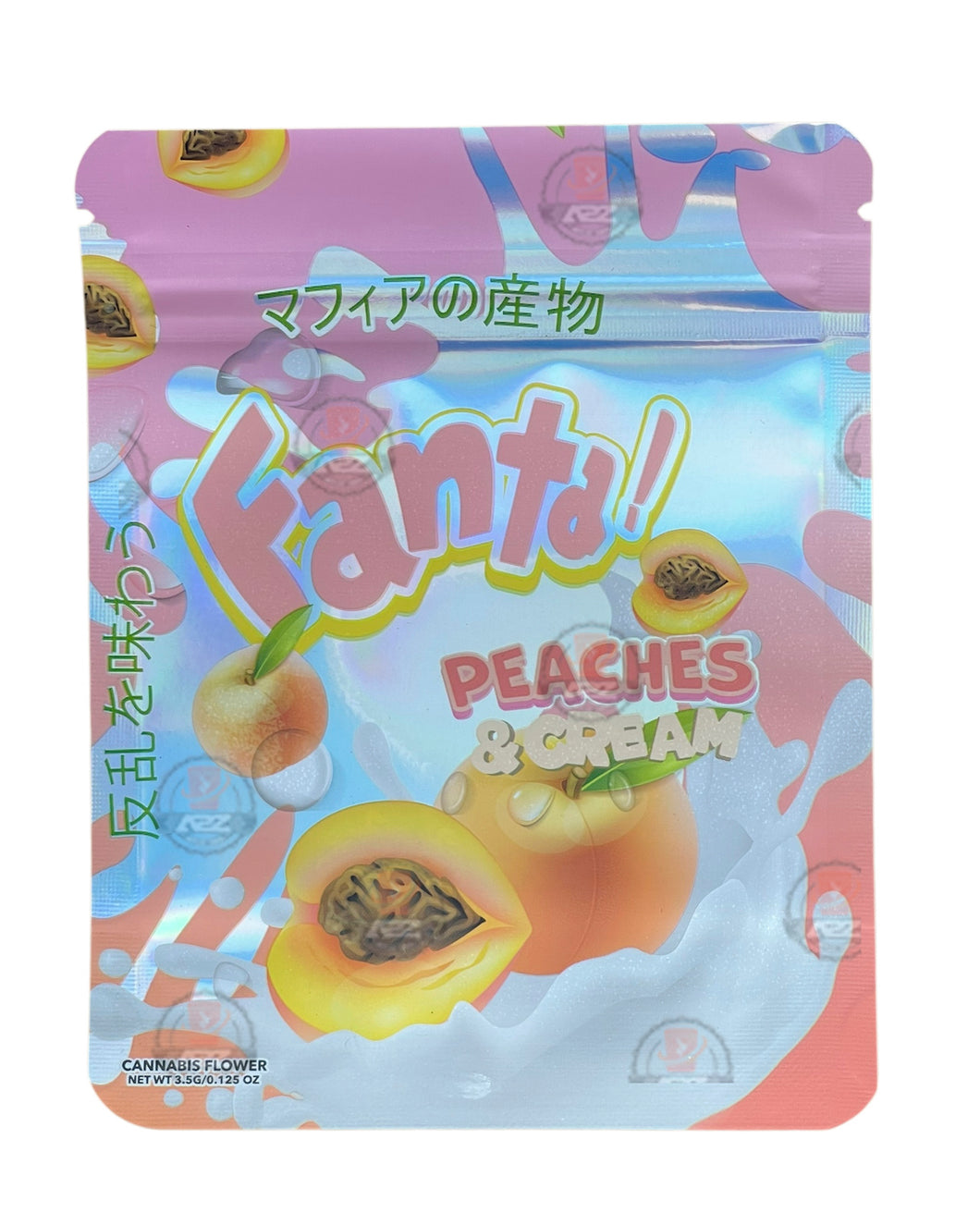 Fanta Peaches & Cream Mylar Bags 3.5g Holographic