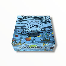 Load image into Gallery viewer, Piff Snowballs Mini 16-1oz Plastic Jars - Varity Pack 16 Flavors in box 1 pound with outer box Empty plastic Jars (Copy)
