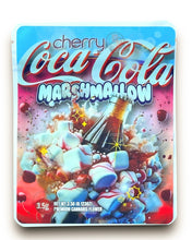 Load image into Gallery viewer, Sprinklez Cherry Coca Cola Marshmallow 3.5G Mylar Bags -With stickers and label
