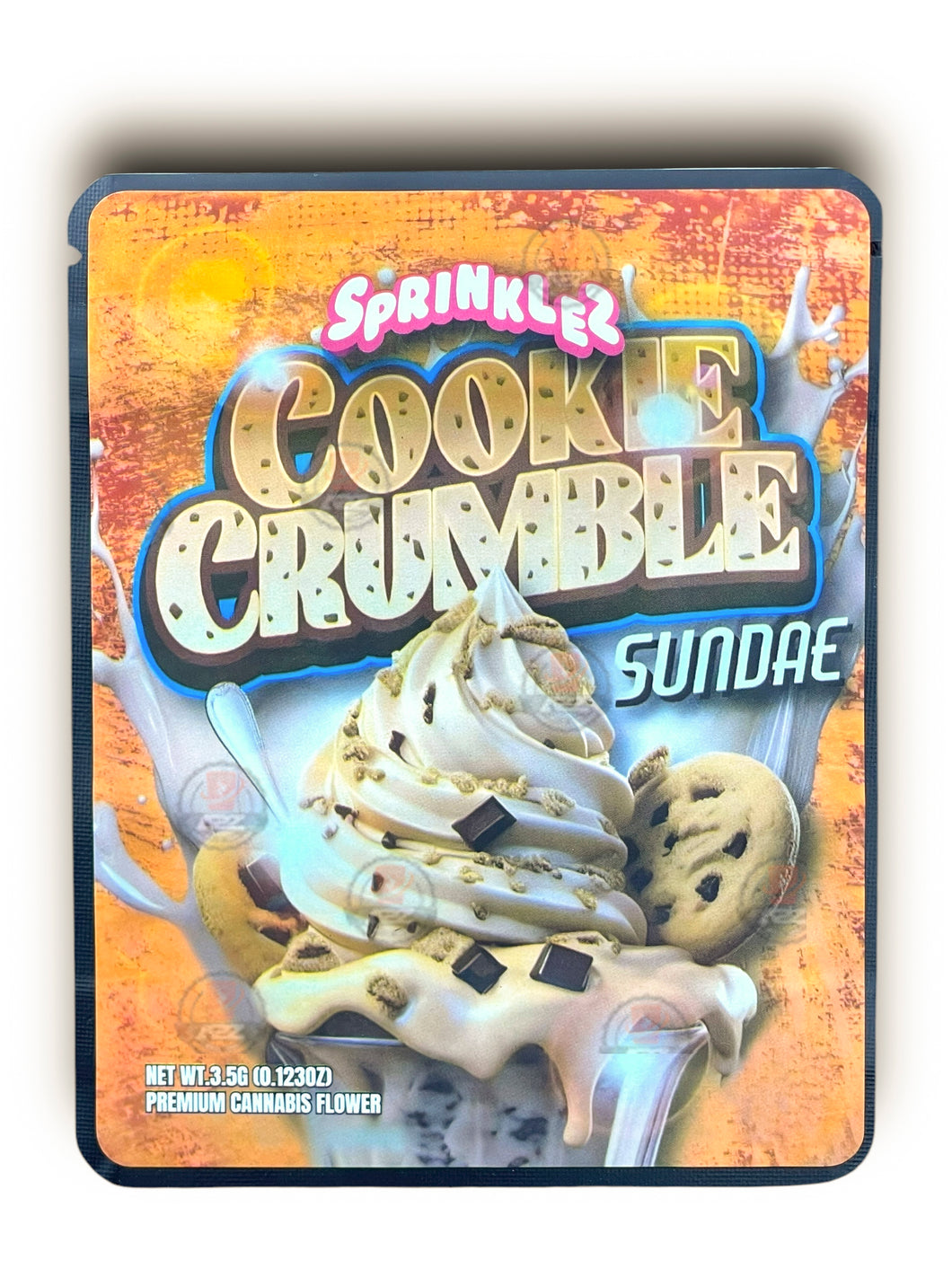 Sprinklez Cookie Crumble Sundae 3.5G Mylar Bags -With stickers and label